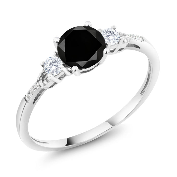 Black Diamond - April_5_Ring in 10K White Gold