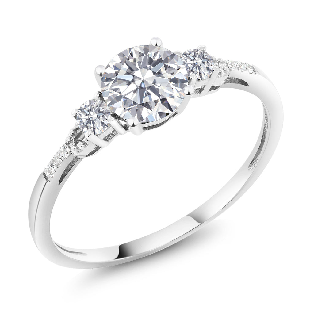 White Lab Grown Diamond - April_8_Ring in 10K White Gold
