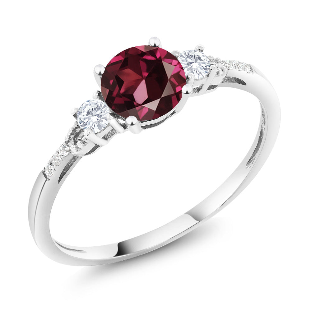 Rhodolite Garnet - January_7_Ring in 10K White Gold