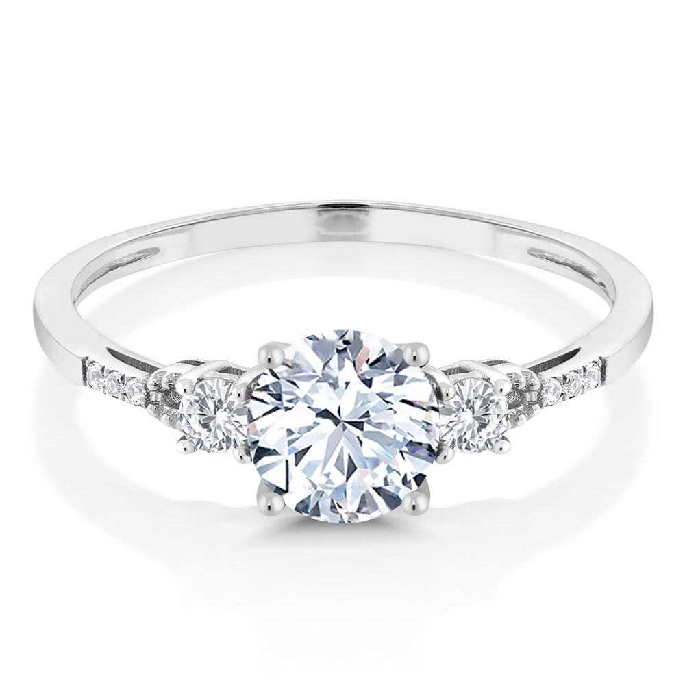 Created Sapphire - September_9_Ring in 10K White Gold