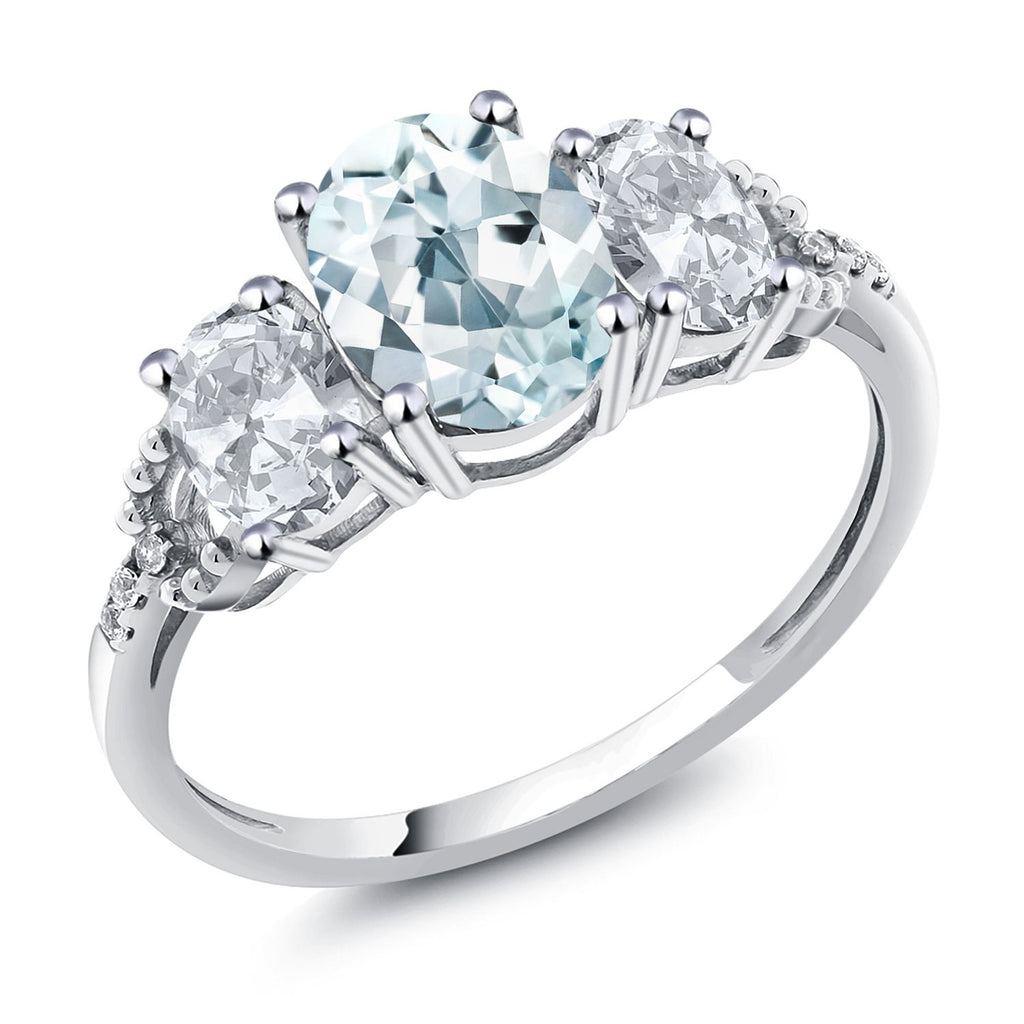 Aquamarine - March_8.5_Ring in 10K White Gold