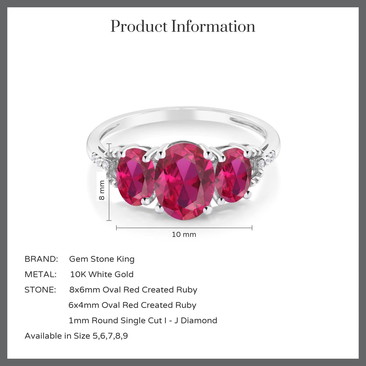 Ring in 10K White Gold