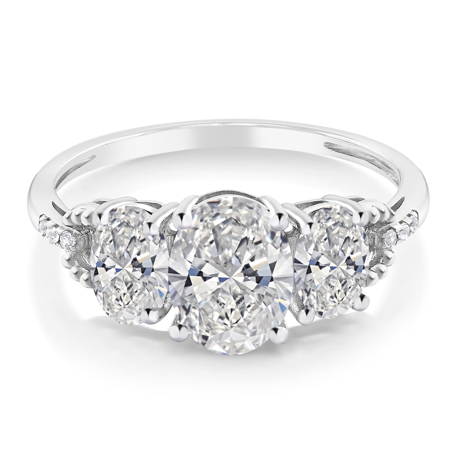 Ring in 10K White Gold