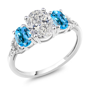 Ring in 10K White Gold