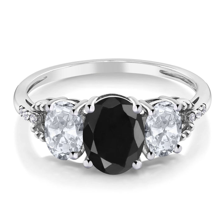 Black Sapphire - September_7_Ring in 10K White Gold