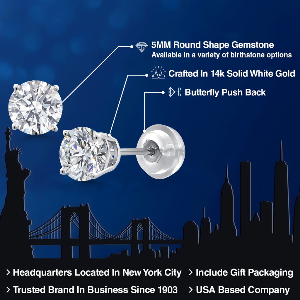 Earrings in 14K White Gold