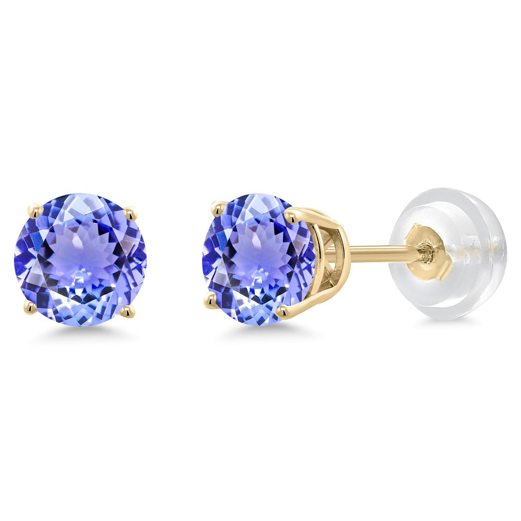 Tanzanite - December_Earrings in 14K Yellow Gold