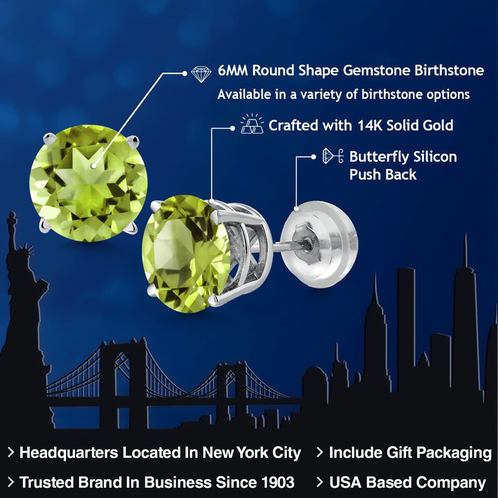 Earrings in 14K White Gold