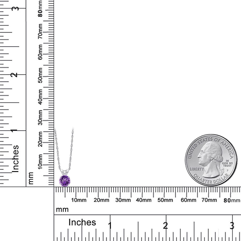 Amethyst_Pendant in 14K White Gold