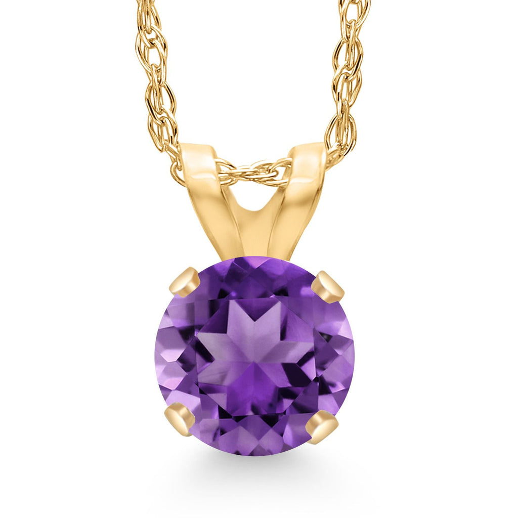 Amethyst - February_Pendant in 14K Yellow Gold