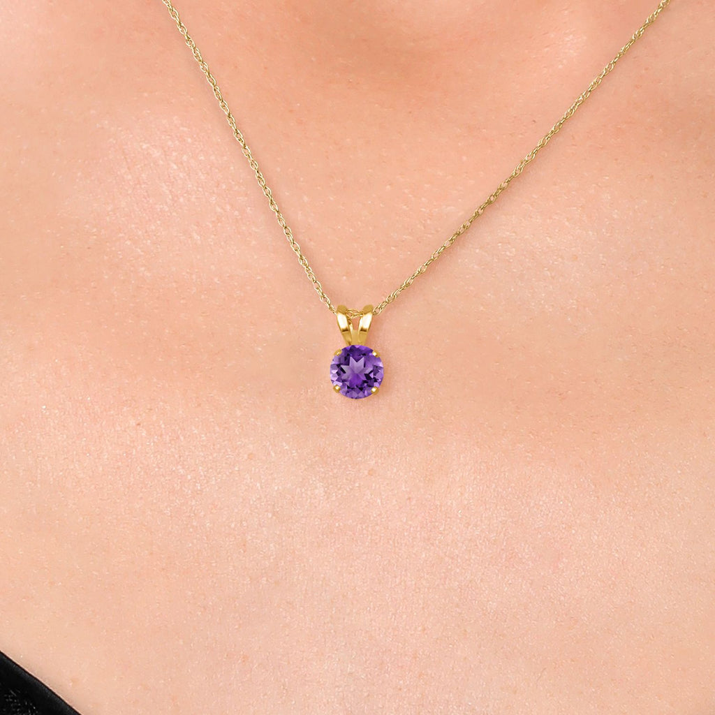 Amethyst_Pendant in 14K Yellow Gold