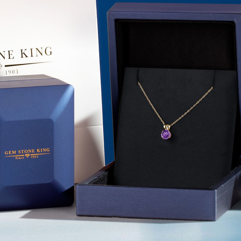 Amethyst_Pendant in 14K Yellow Gold