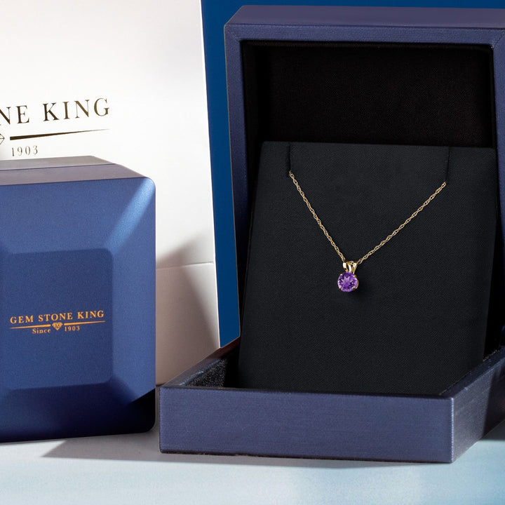 Amethyst_Pendant in 14K Yellow Gold