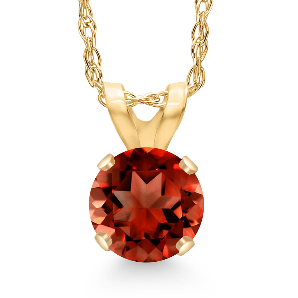 Garnet - January_Pendant in 14K Yellow Gold