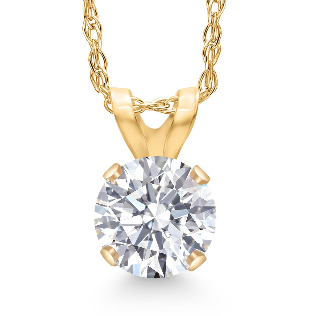 Lab Grown Diamond - April_Pendant in 14K Yellow Gold