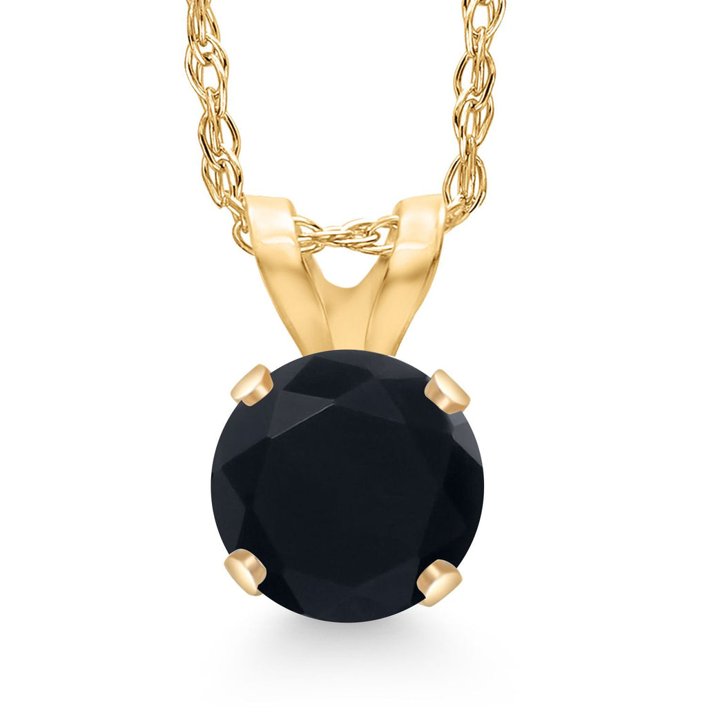 Onyx - December_Pendant in 14K Yellow Gold