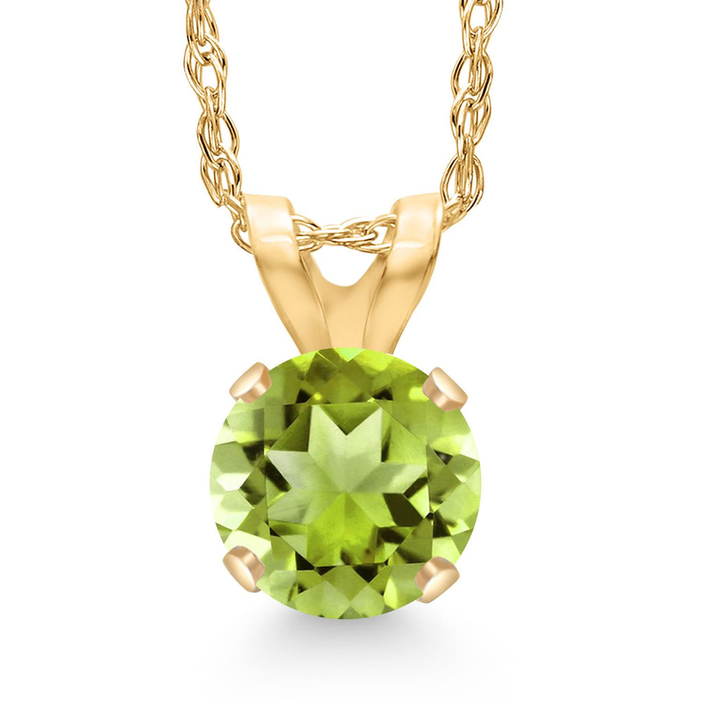 Peridot - August_Pendant in 14K Yellow Gold
