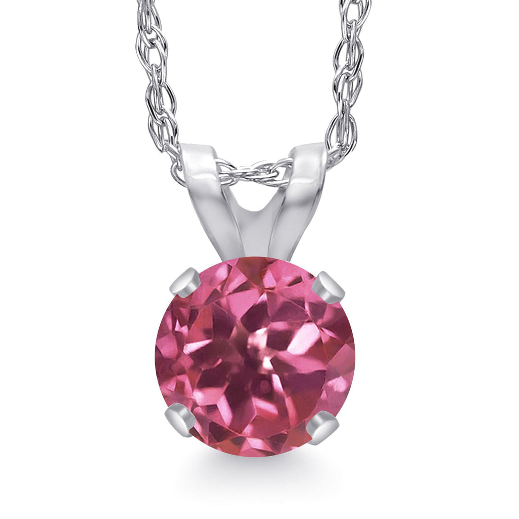 Tourmaline - October_Pendant in 14K White Gold