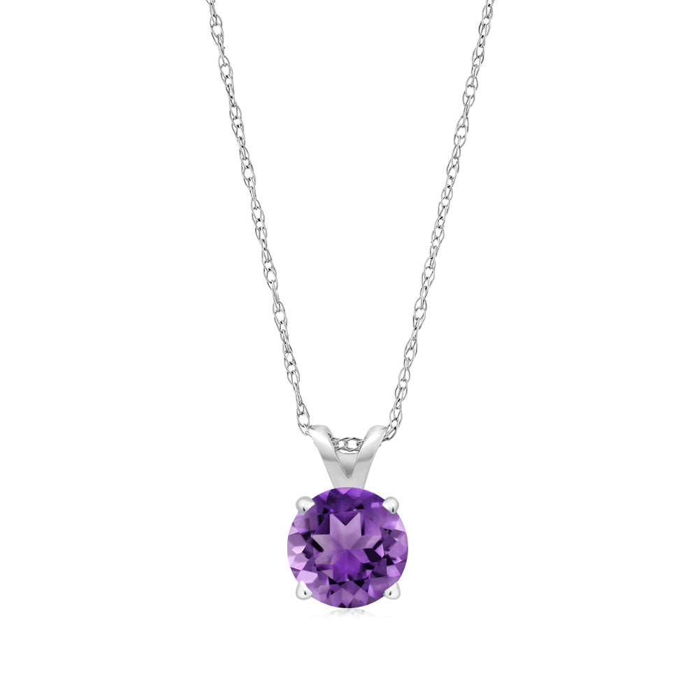 Amethyst - February_14K White Gold