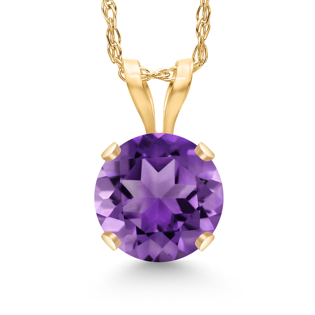 Amethyst - February_14K Yellow Gold_Pendant in 14K Yellow Gold