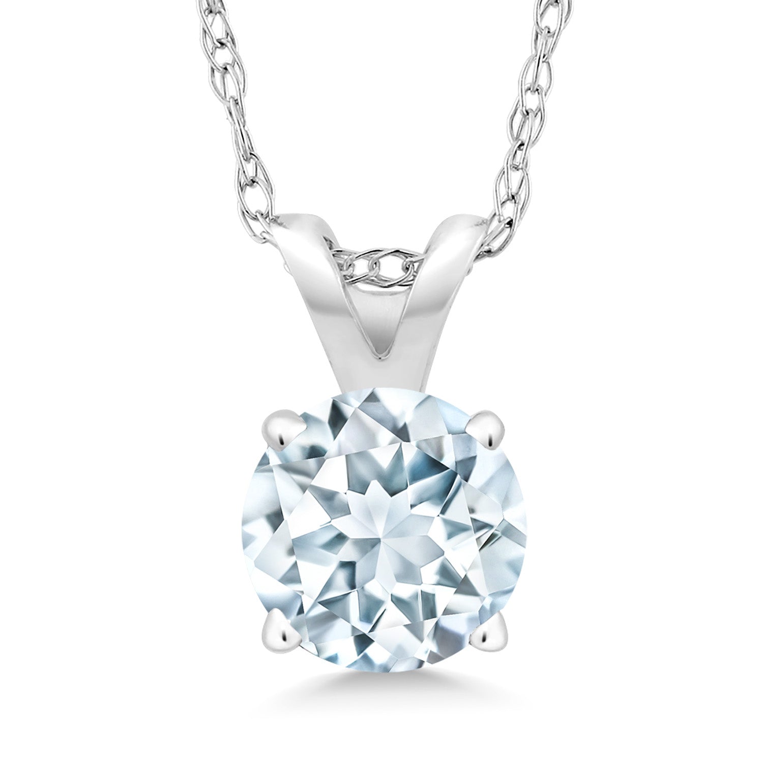 Aquamarine - March_14K White Gold