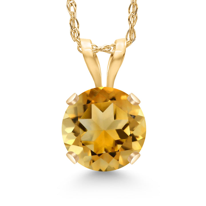 Citrine - November_14K Yellow Gold_Pendant in 14K Yellow Gold