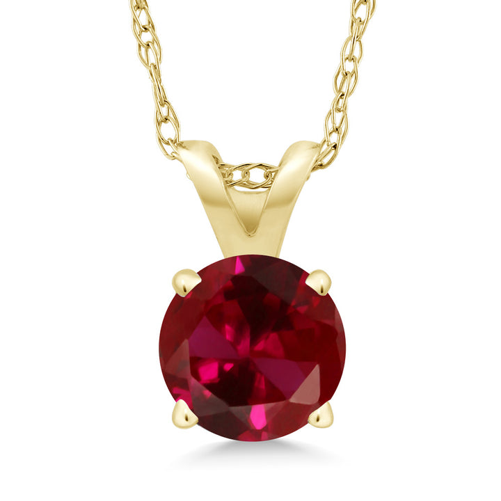 Created Ruby - July_14K Yellow Gold