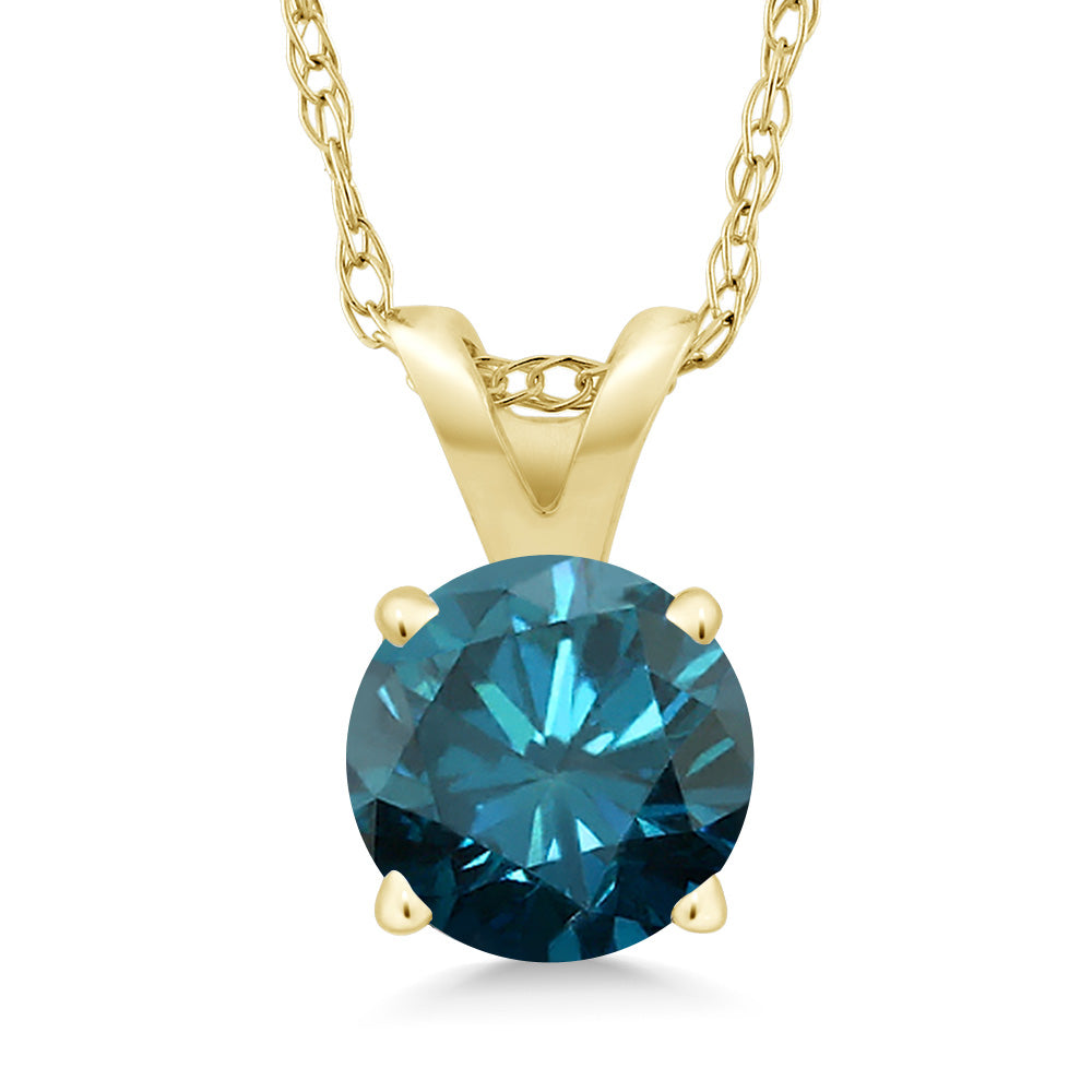 Blue Diamond - April_14K Yellow Gold