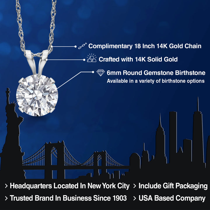 Pendant in 14K White Gold