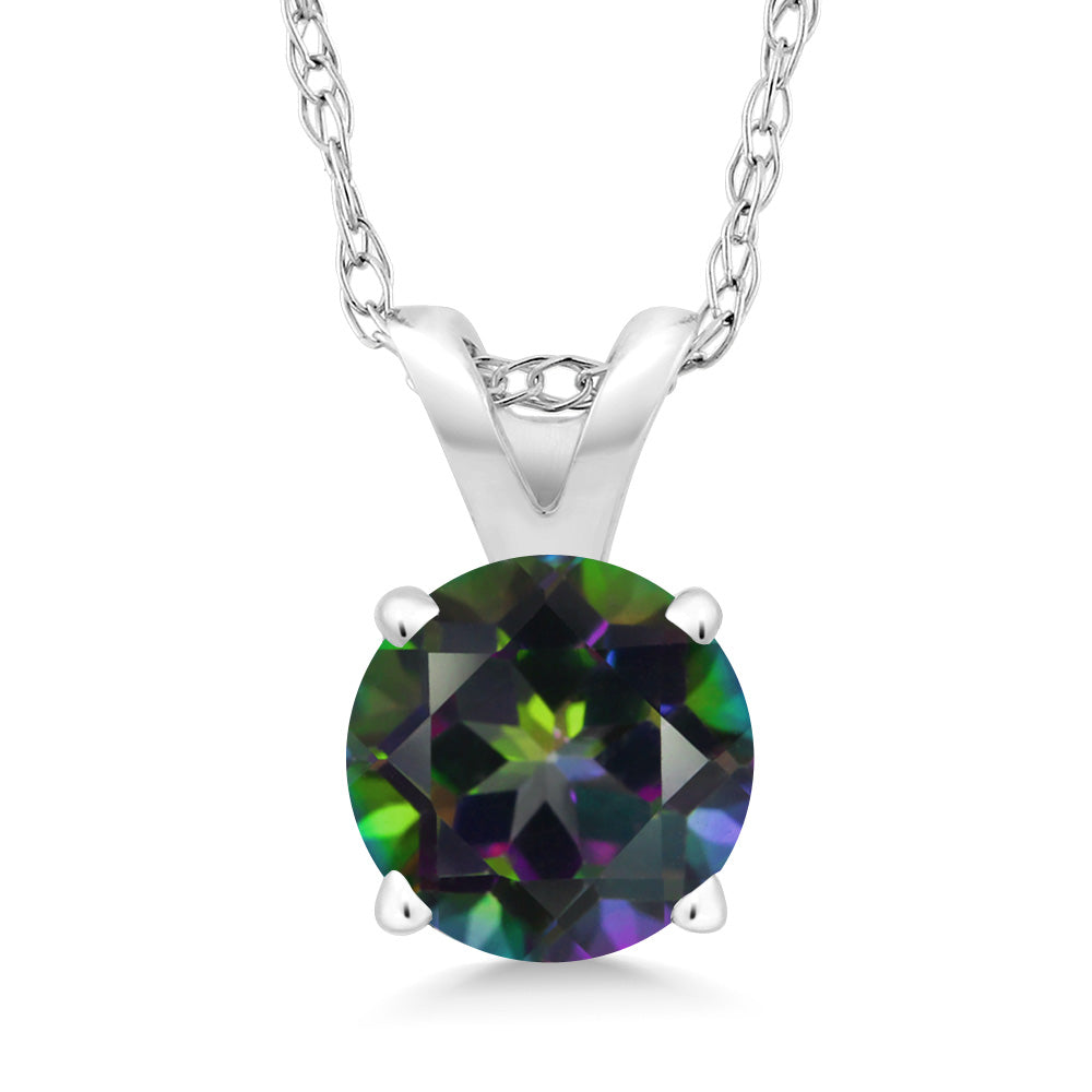 Green Mystic Topaz_14K White Gold