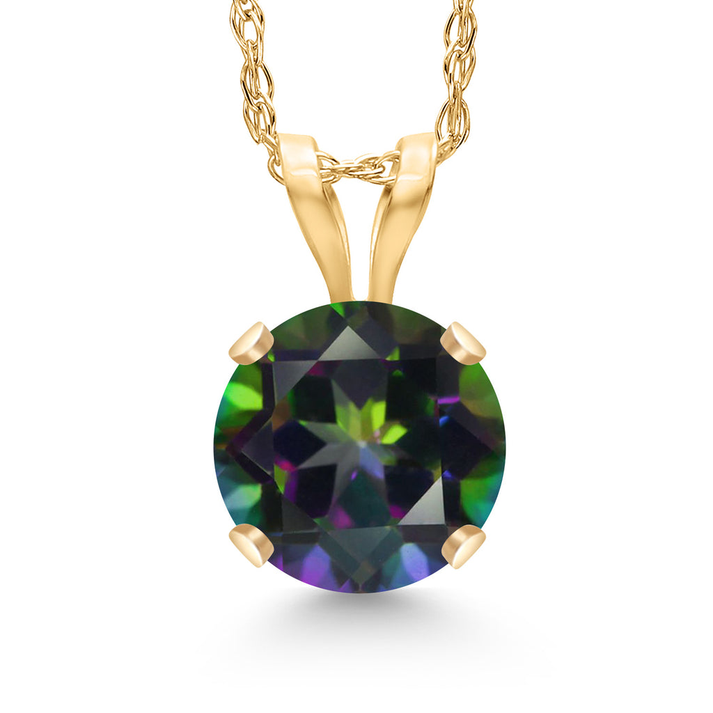 Green Mystic Topaz_14K Yellow Gold_Pendant in 14K Yellow Gold