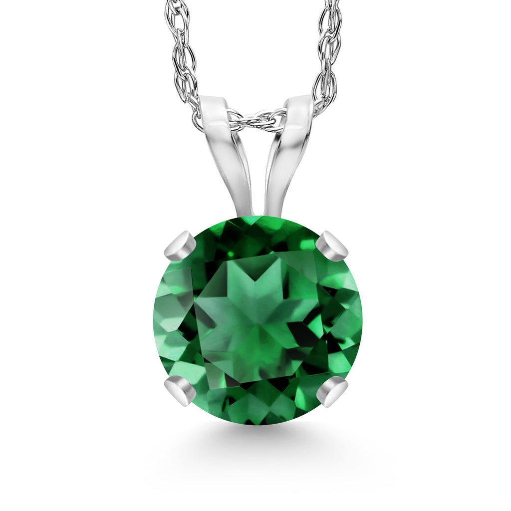 Nano Emerald - May_14K White Gold_Pendant in 14K White Gold