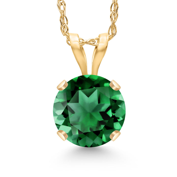 Nano Emerald - May_14K Yellow Gold_Pendant in 14K Yellow Gold