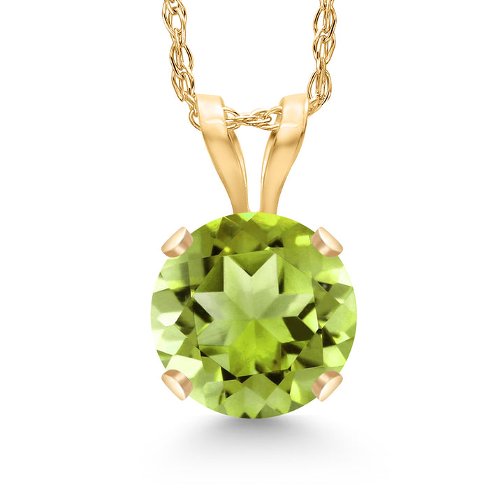 Peridot - August_14K Yellow Gold_Pendant in 14K Yellow Gold