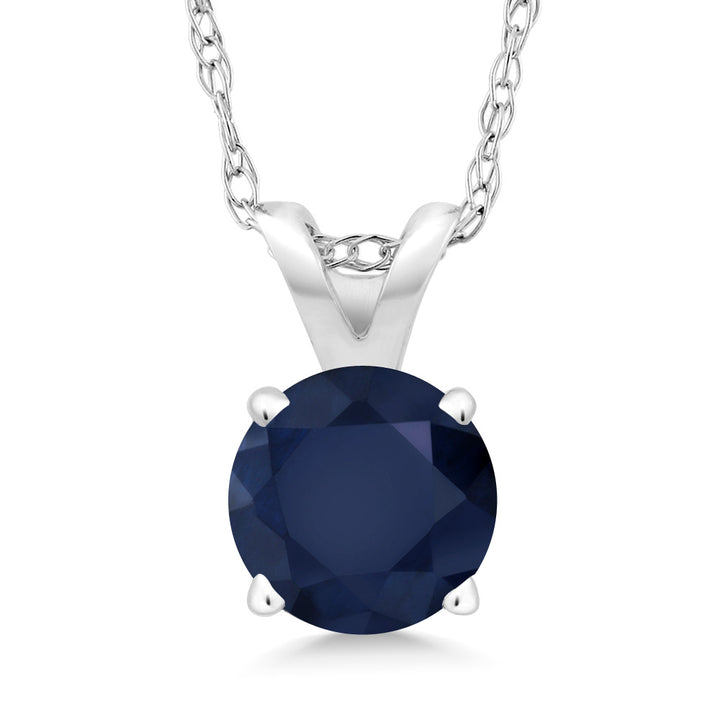 Blue Sapphire - September_14K White Gold