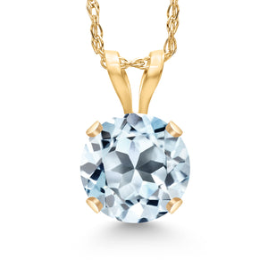 Sky Blue Topaz_Yellow_Pendant in Yellow