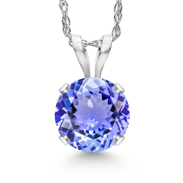 Tanzanite - December_14K White Gold_Pendant in 14K White Gold