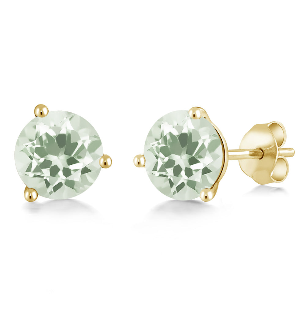 Prasiolite_14K Yellow Gold_Earrings in 14K Yellow Gold