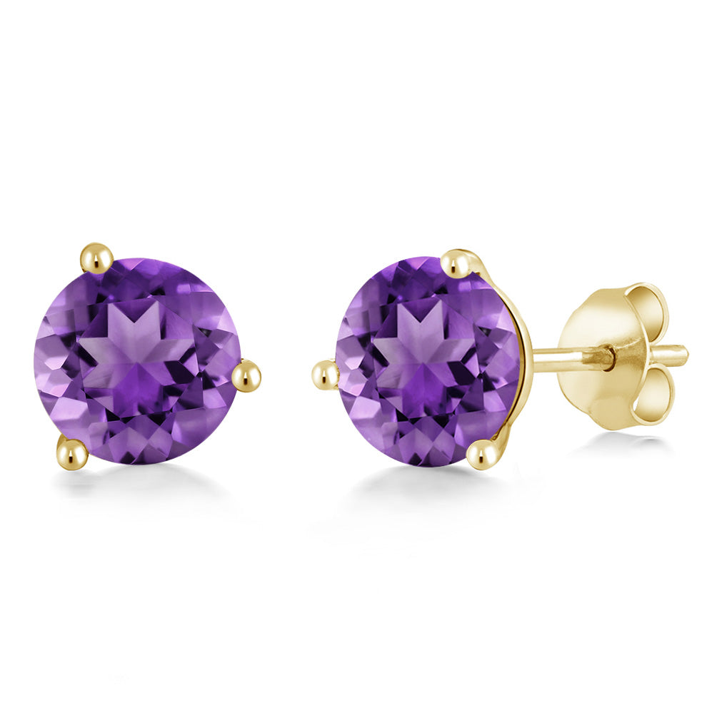 Amethyst - February_14K Yellow Gold_Earrings in 14K Yellow Gold