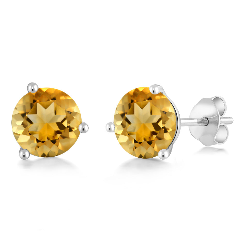 Citrine - November_14K White Gold_Earrings in 14K White Gold