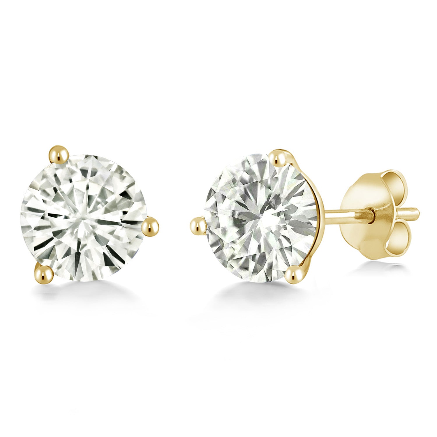 White Moissanite - April_14K Yellow Gold