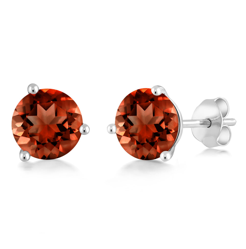 Garnet - January_14K White Gold_Earrings in 14K White Gold