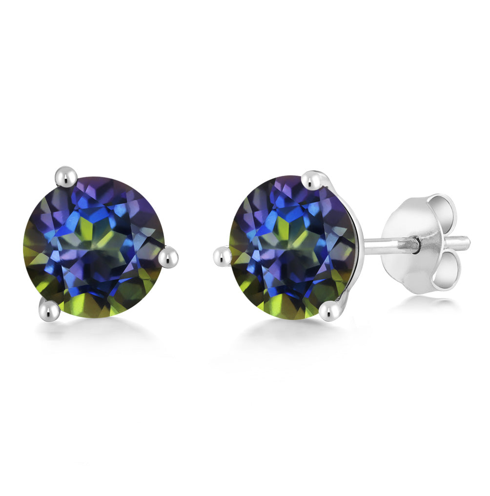 Blue Mystic Topaz_14K White Gold_Earrings in 14K White Gold