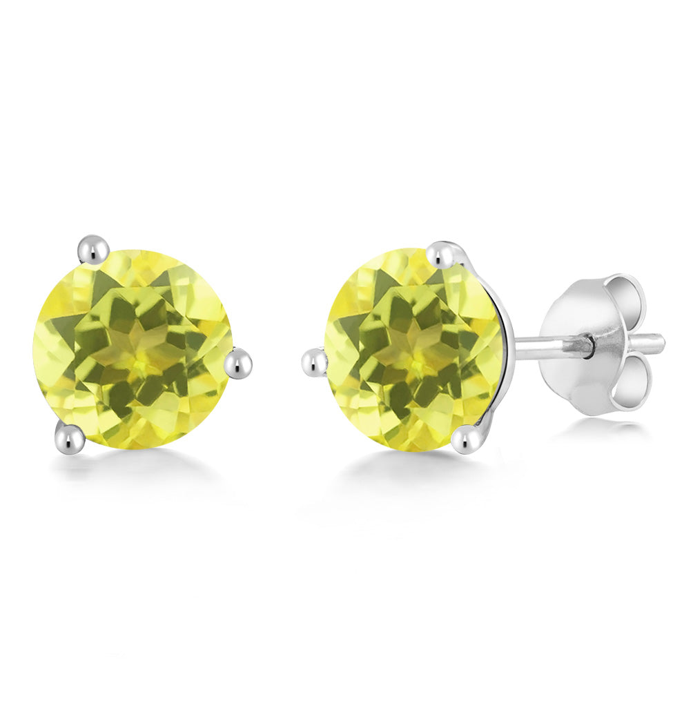 Canary Mystic Topaz_14K White Gold_Earrings in 14K White Gold