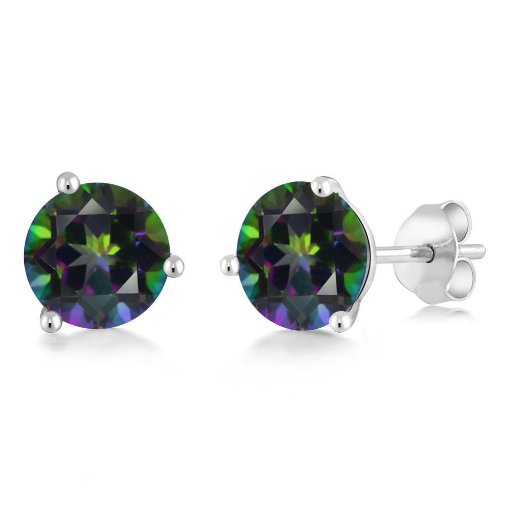 Green Mystic Topaz_14K White Gold_Earrings in 14K White Gold