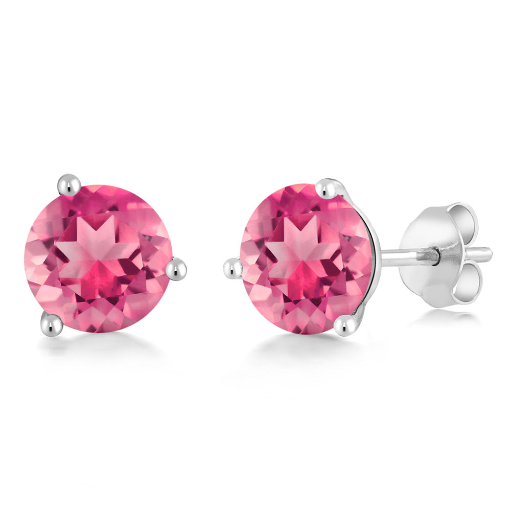 Pink Mystic Topaz_14K White Gold_Earrings in 14K White Gold