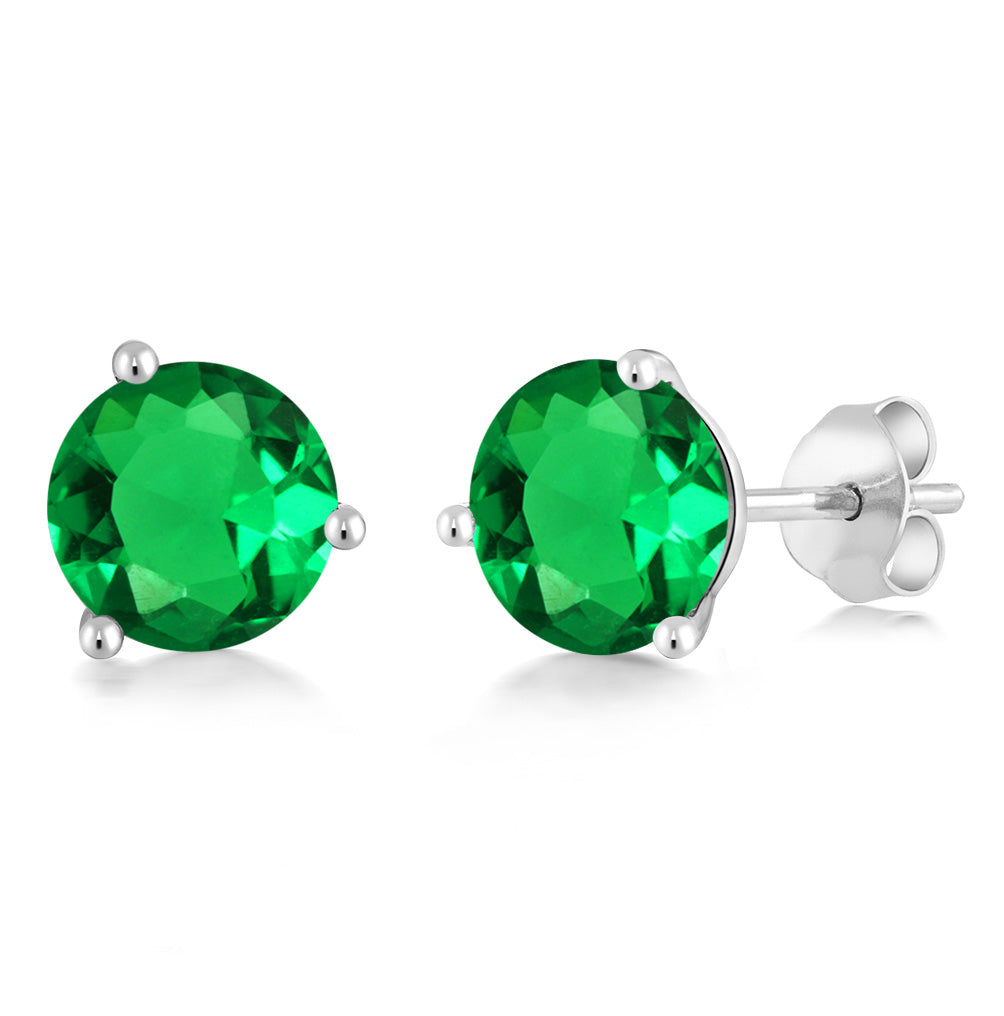 Nano Emerald - May_14K White Gold_Earrings in 14K White Gold