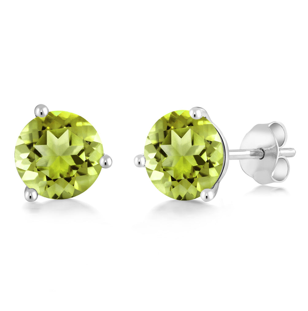 Peridot - August_14K White Gold_Earrings in 14K White Gold
