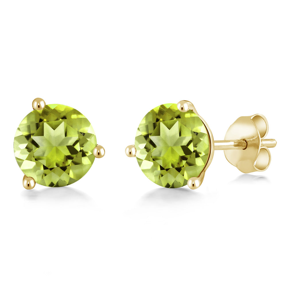 Peridot - August_14K Yellow Gold_Earrings in 14K Yellow Gold