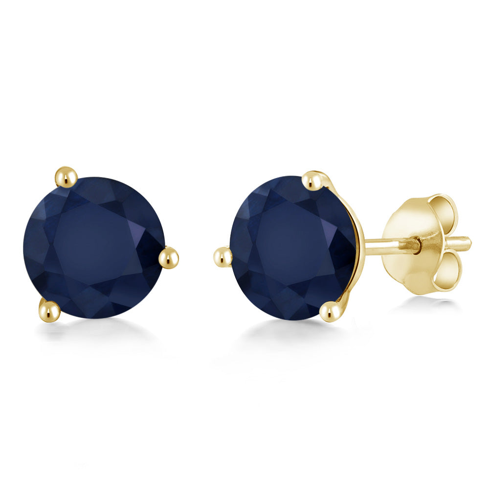 Blue Sapphire - September_14K Yellow Gold_Earrings in 14K Yellow Gold